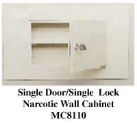 Single Door/single Lock Narcotic Wall Cabinet