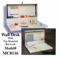 Wall Desk With Top Mounted Keylock