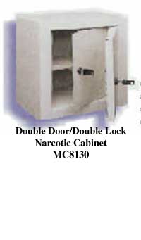 Double Door/double Lock Narcotic Cabinet
