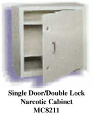 Single Door/double Lock Narcotic Cabinet